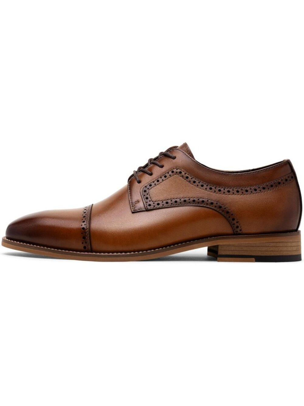 Men's Brown 1 Lace LaTeX Insoles Classic Oxford Business Formal Dress Shoes